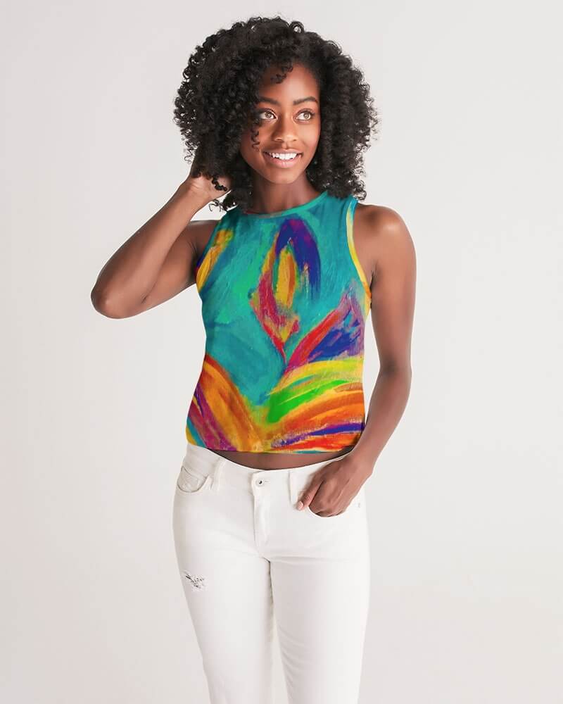 Women's Cropped Tank Water Lilies Collection