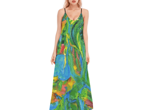 Women's Sling Dress Green Tulip Collection
