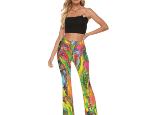 Women's Skinny Flare Pants African Art Collection