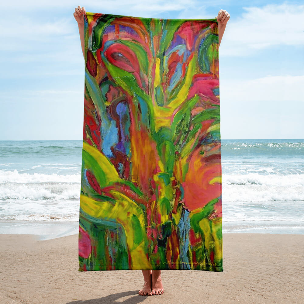 Beach Towel Pink African Tree Collection