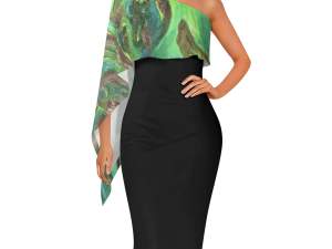 Women's Long Sleeve One Shoulder Party Dress Rebirth Collection