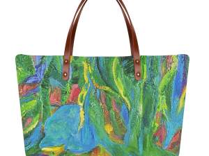 Women's Tote Bag Green Tulip Collection