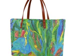 Women's Tote Bag Green Tulip Collection