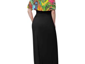 Women's Off-shoulder Long Dress African Tree Collection