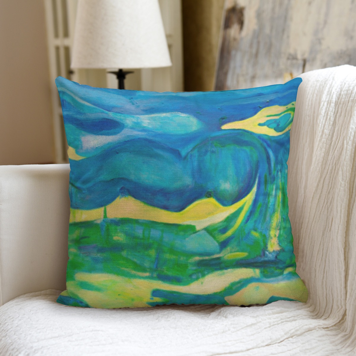 Couch Pillow With Pillow Insert Under The Sea Collection