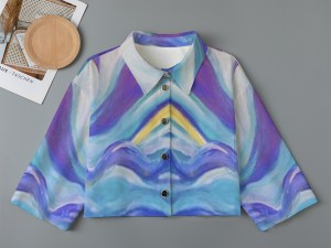 Women's Cropped Jacket Cotton Blue Skies Collection