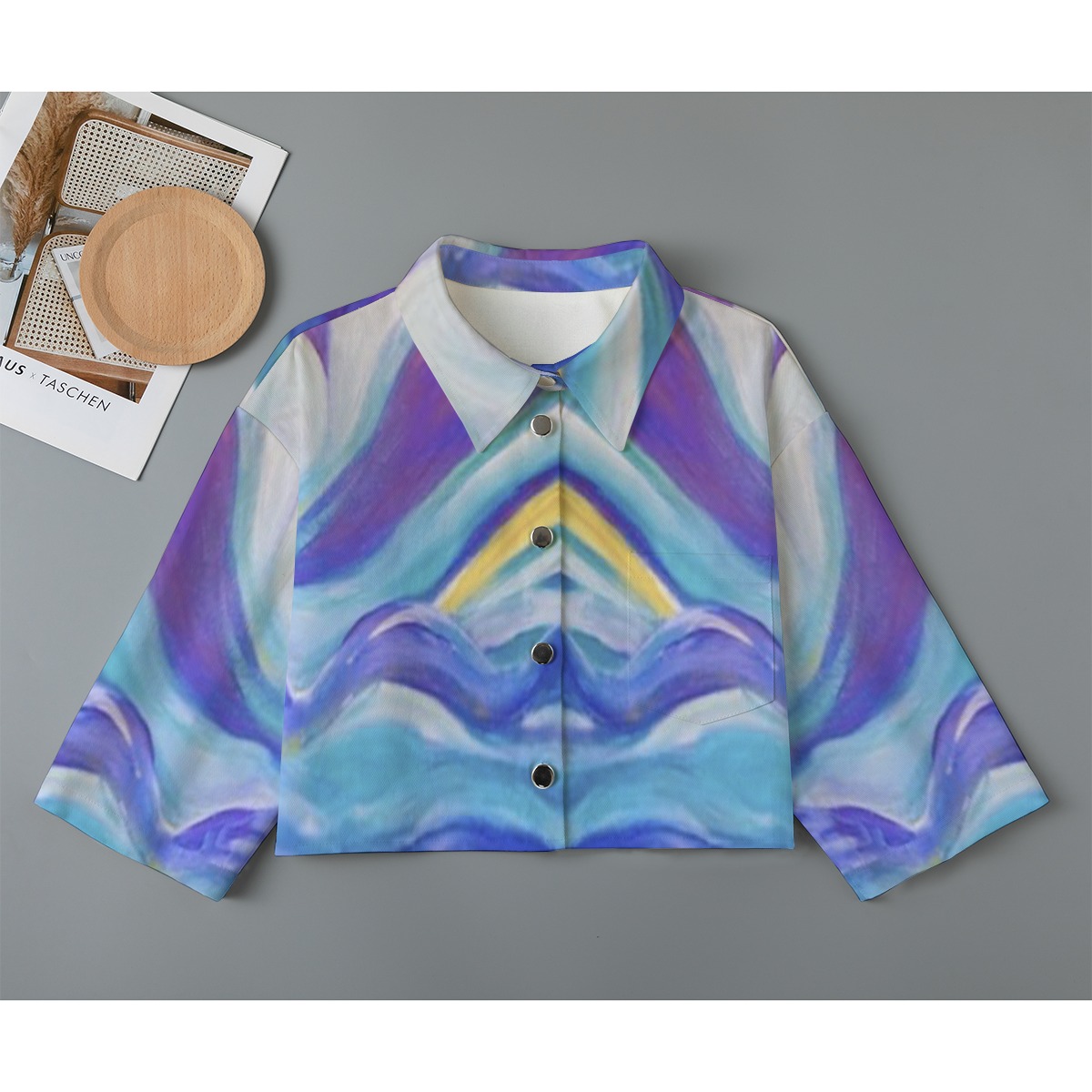 Women’s Cropped Jacket Cotton Blue Skies Collection