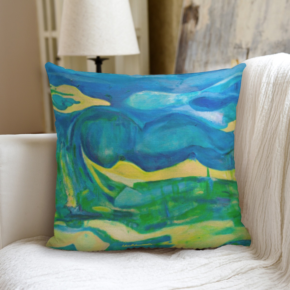 Couch Pillow With Pillow Insert Under The Sea Collection